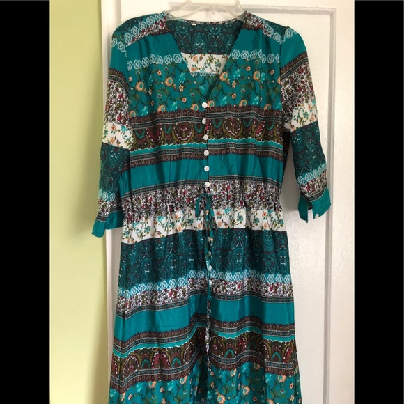 Boho beach v Neck maxi dress - Picture 8 of 8